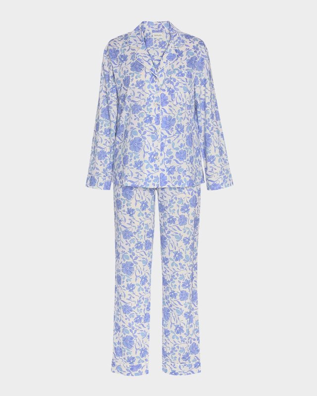 Floral-Print Organic Cotton Poplin Pajama Set